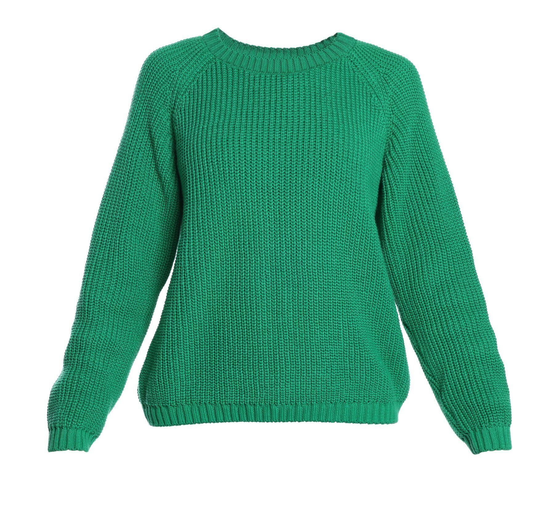 白で隔離された緑のニットセーター1枚