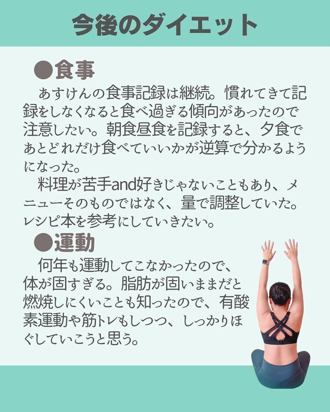 今後のダイエット