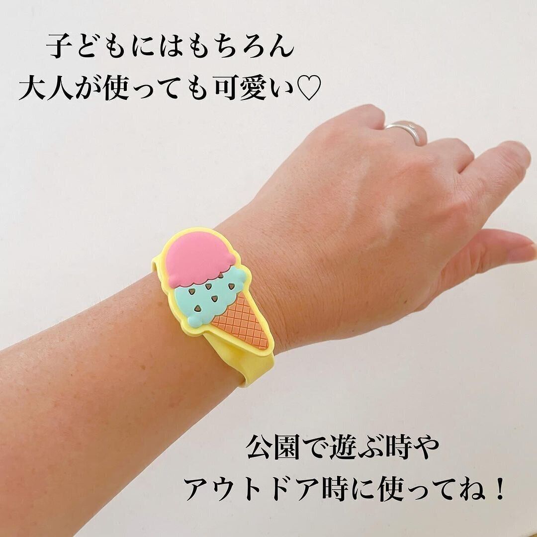 ダイソーの「虫よけリストバンド（アイスクリーム）」