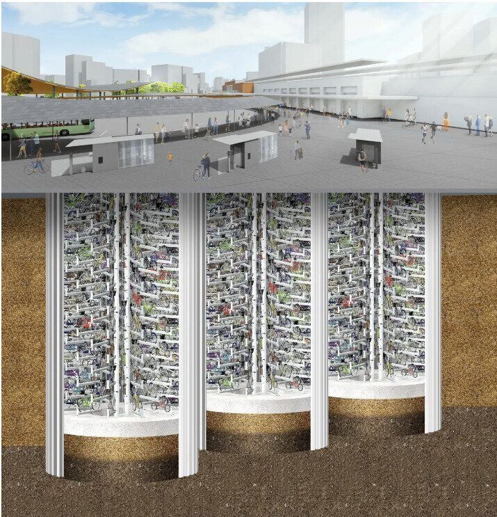 神戸駅前に「エコサイクル™」採用