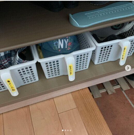 使う人別に収納ボックスへひとまとめにする