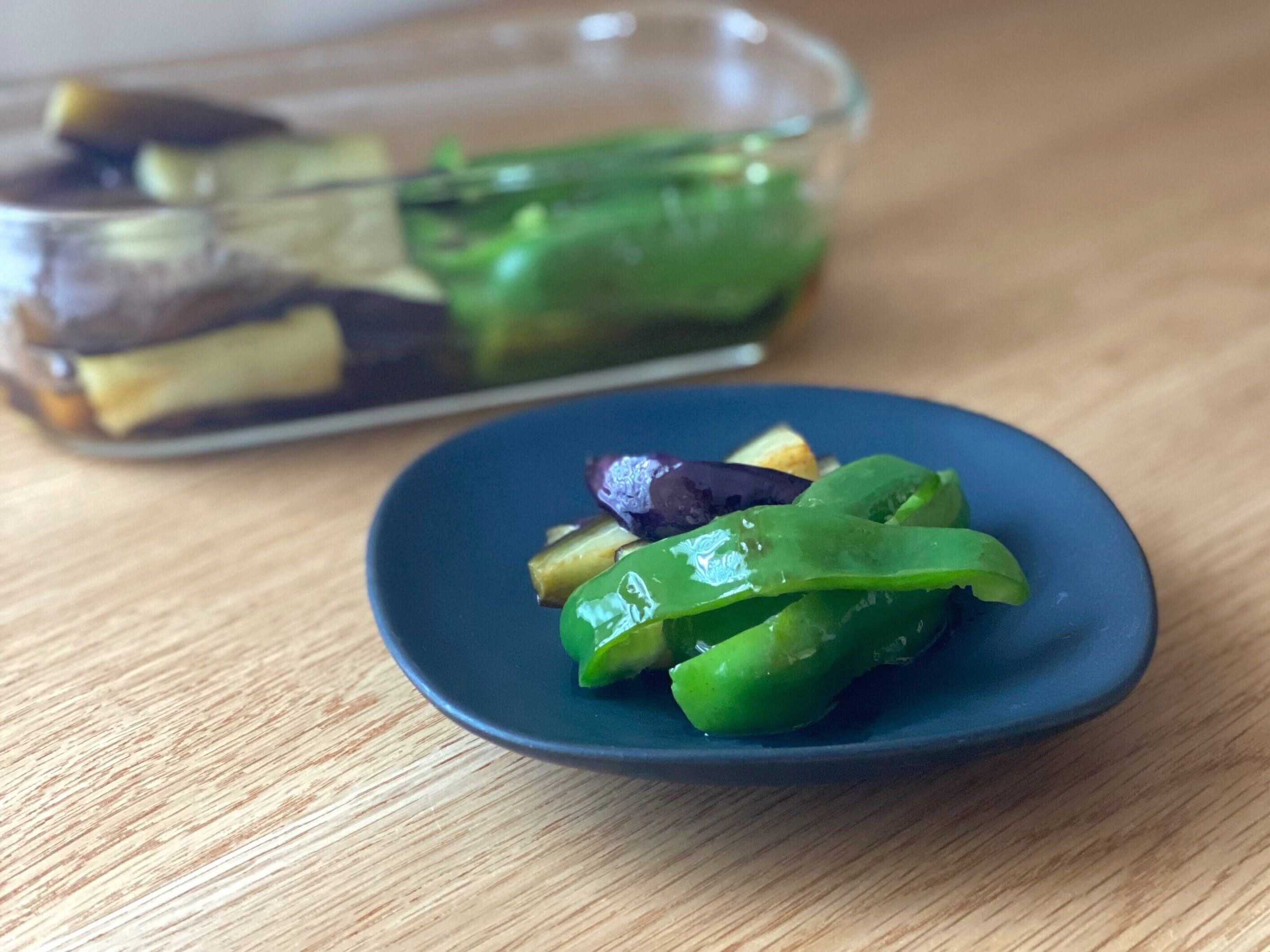 直七オリーブオイルつゆを使用した野菜の揚げびたし