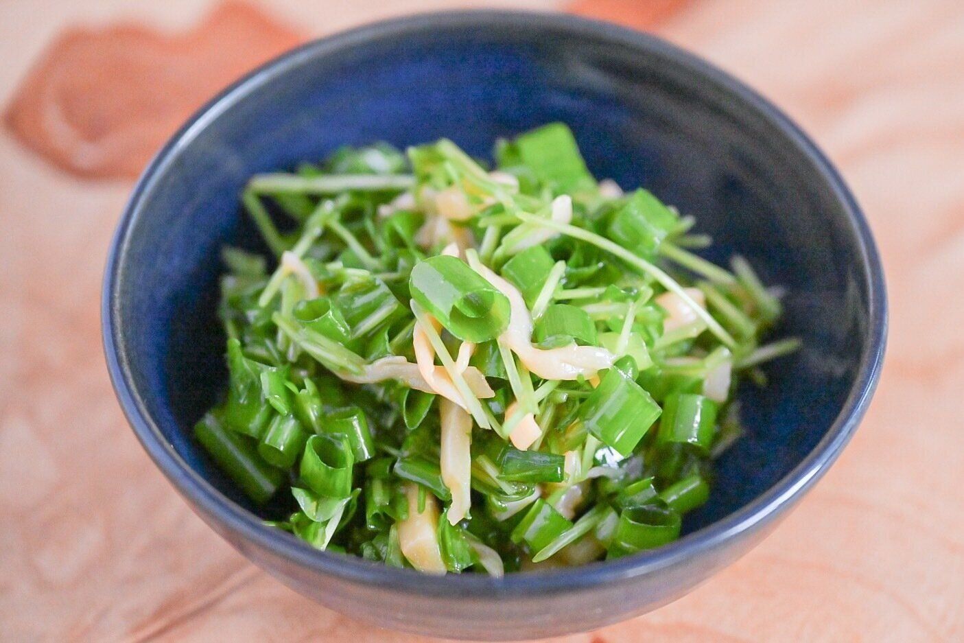 タケノコの辣油漬けの薬味和え
