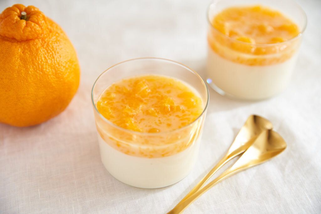 デコポンの甘酒パンナコッタ