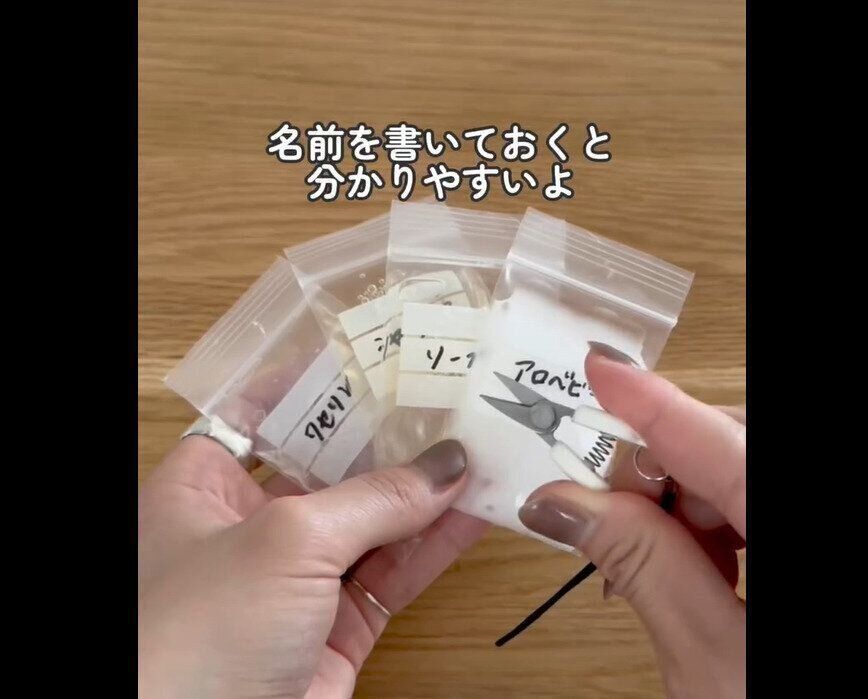 【ダイソー】荷物スッキリ！ミニチャック袋