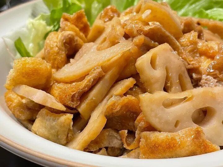 れんこん入り生姜焼き