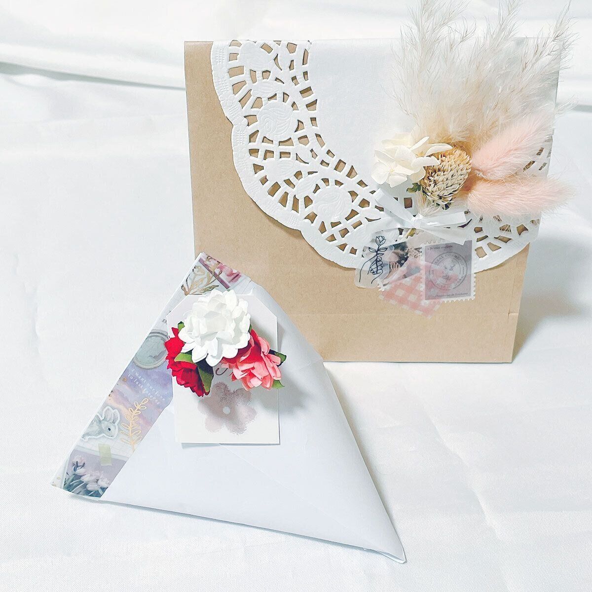 ドライフラワー・造花を添えて