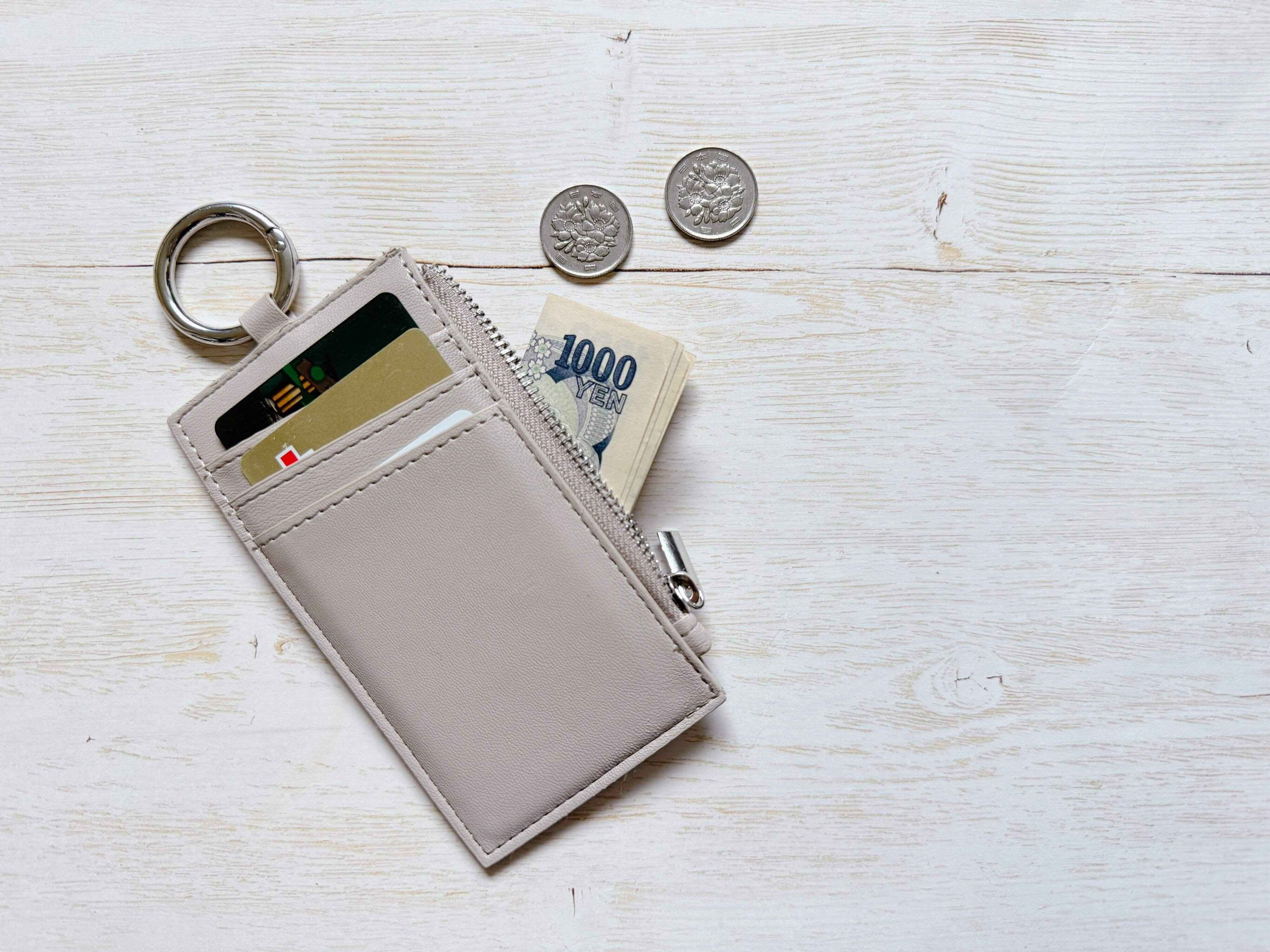 キーリング付きパスケース