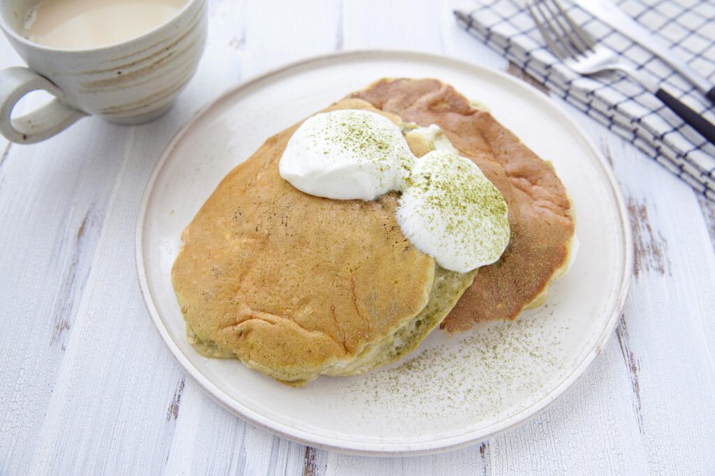 柿茶のふわふわパンケーキ