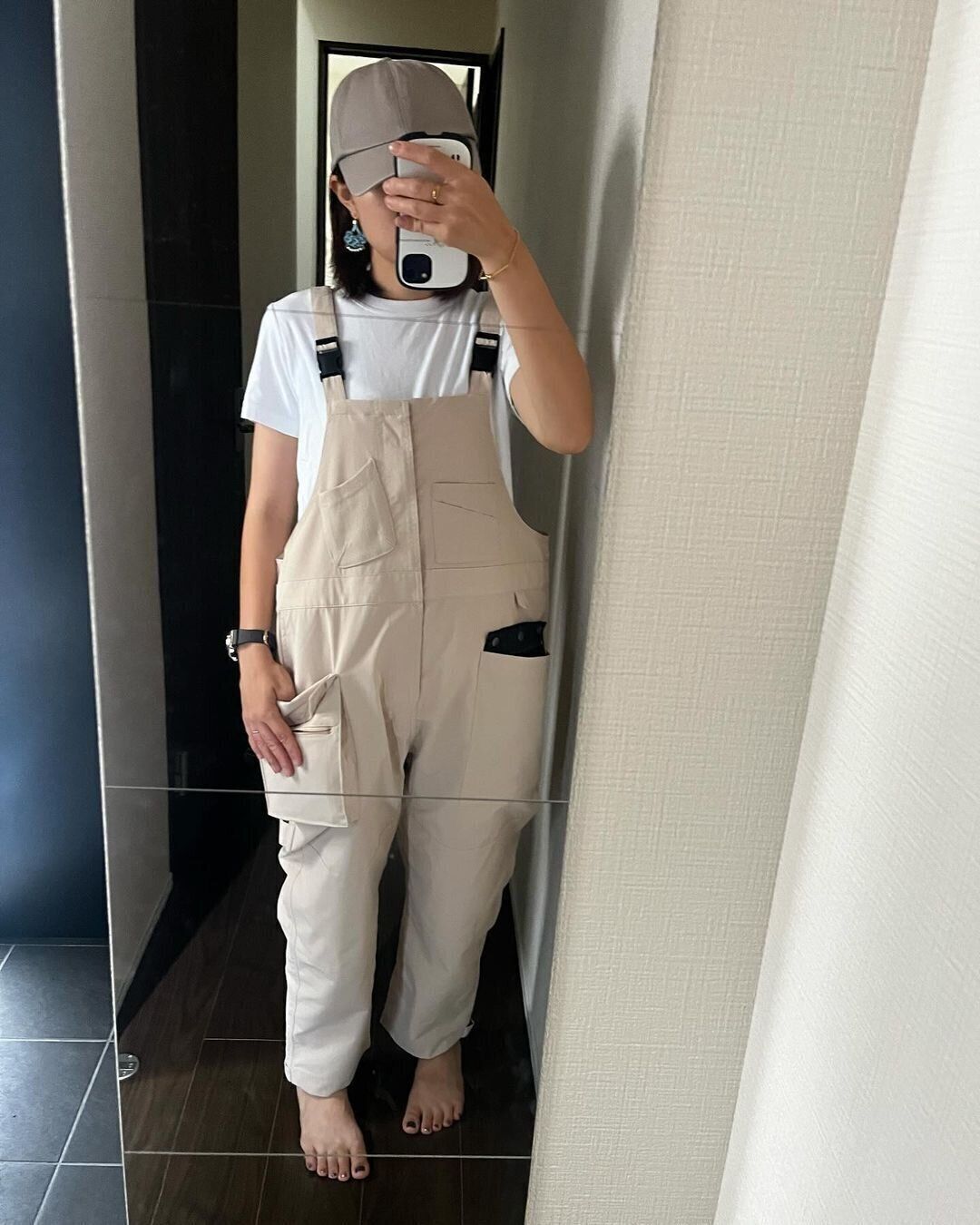 【ワークマン】子育てママ必見！公園着にもオススメなサロペット