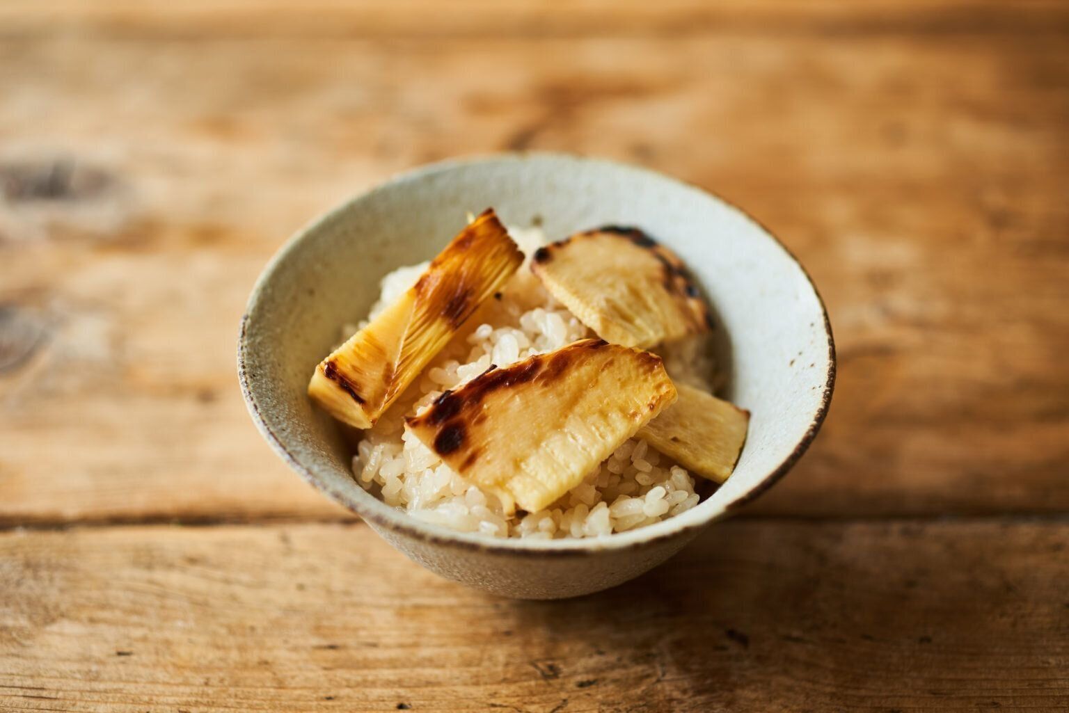 焼きたけのこご飯