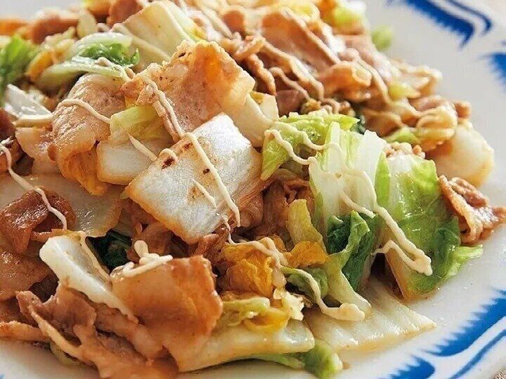 豚バラ白菜のしょうゆマヨ炒め