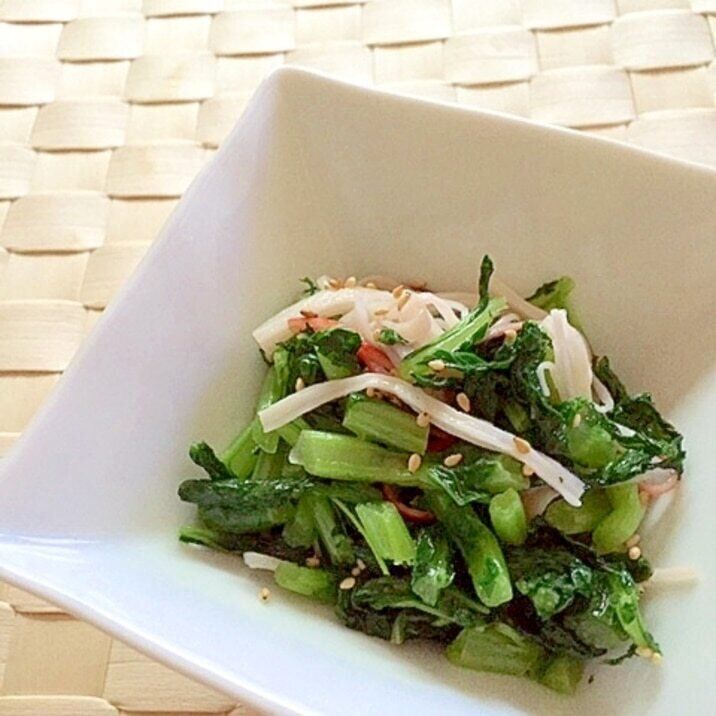 大根の葉とカニカマのナムル