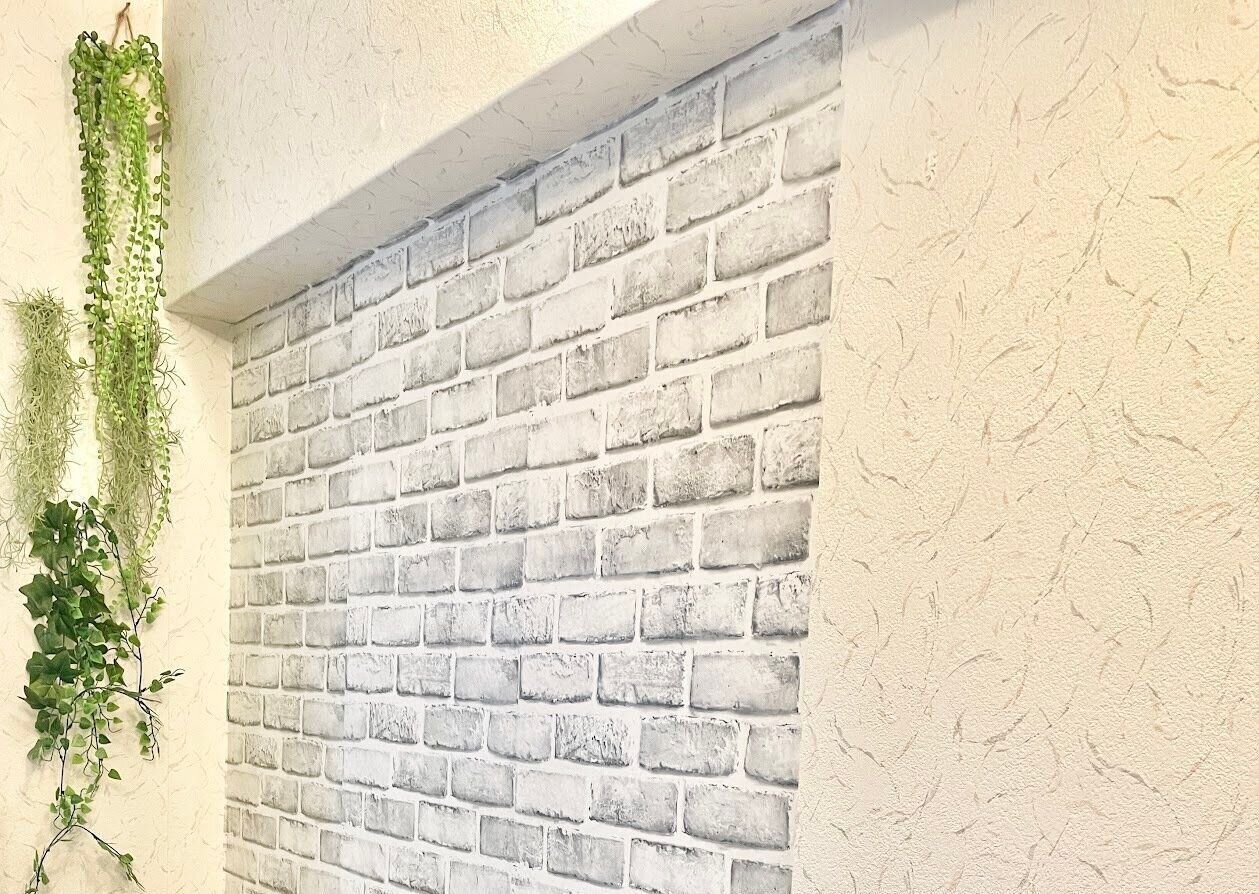 幅45cmの壁紙を3枚貼ったところ