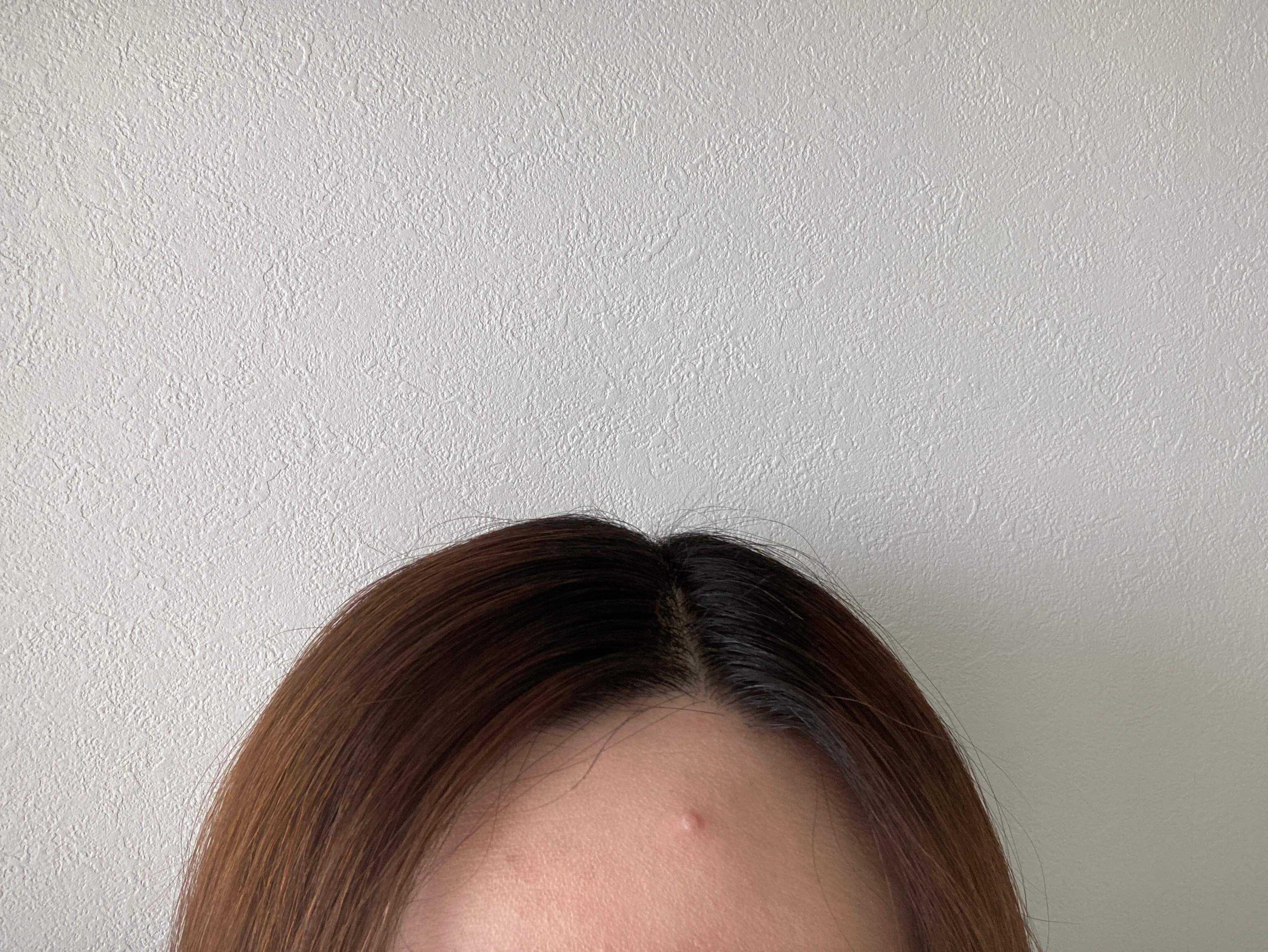 ポイントリペアでアホ毛を整えた頭部