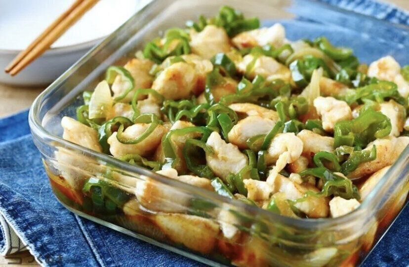 ささみとピーマンの南蛮漬け