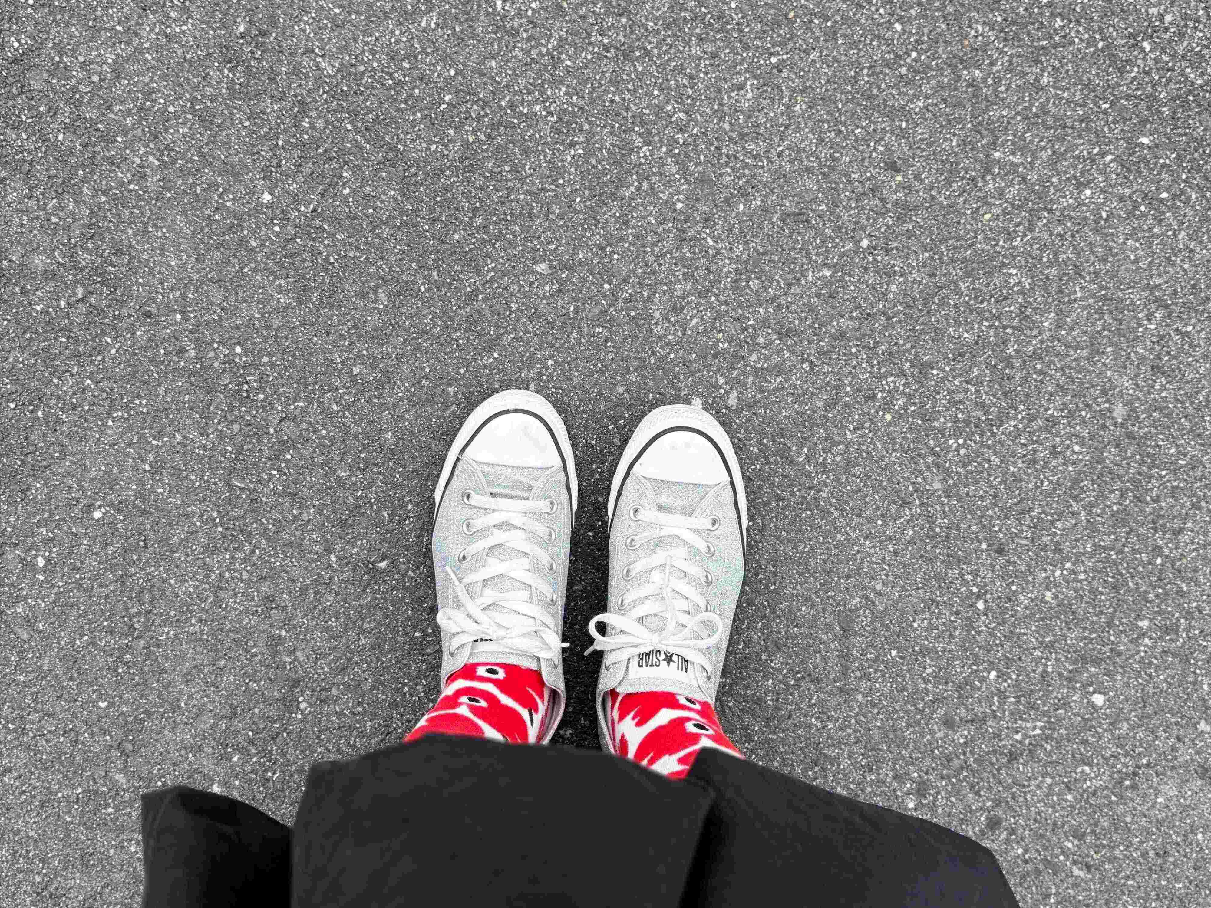 2．春カラーの靴下