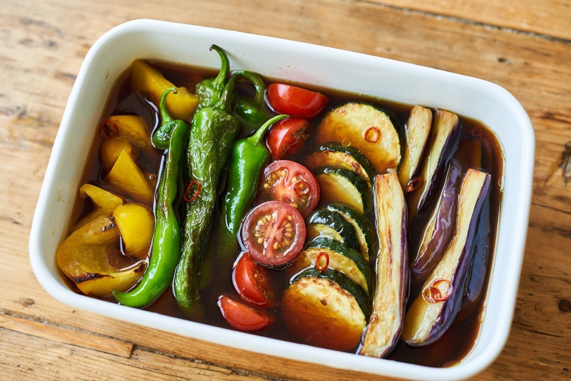 トマト入り夏野菜の南蛮漬け