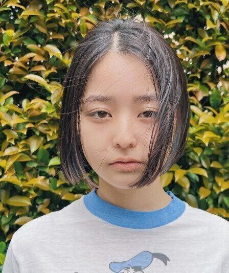 朝のヘアセットが簡単！シンプルなワンレングスボブ