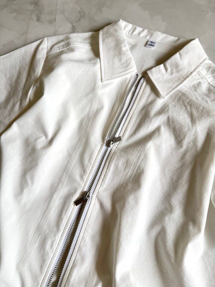 フロントジップシャツ　GU