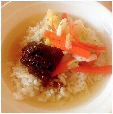 昆布と浅漬け野菜のお茶漬け