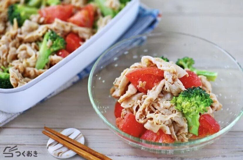 トマトとブロッコリーの豚しゃぶサラダ