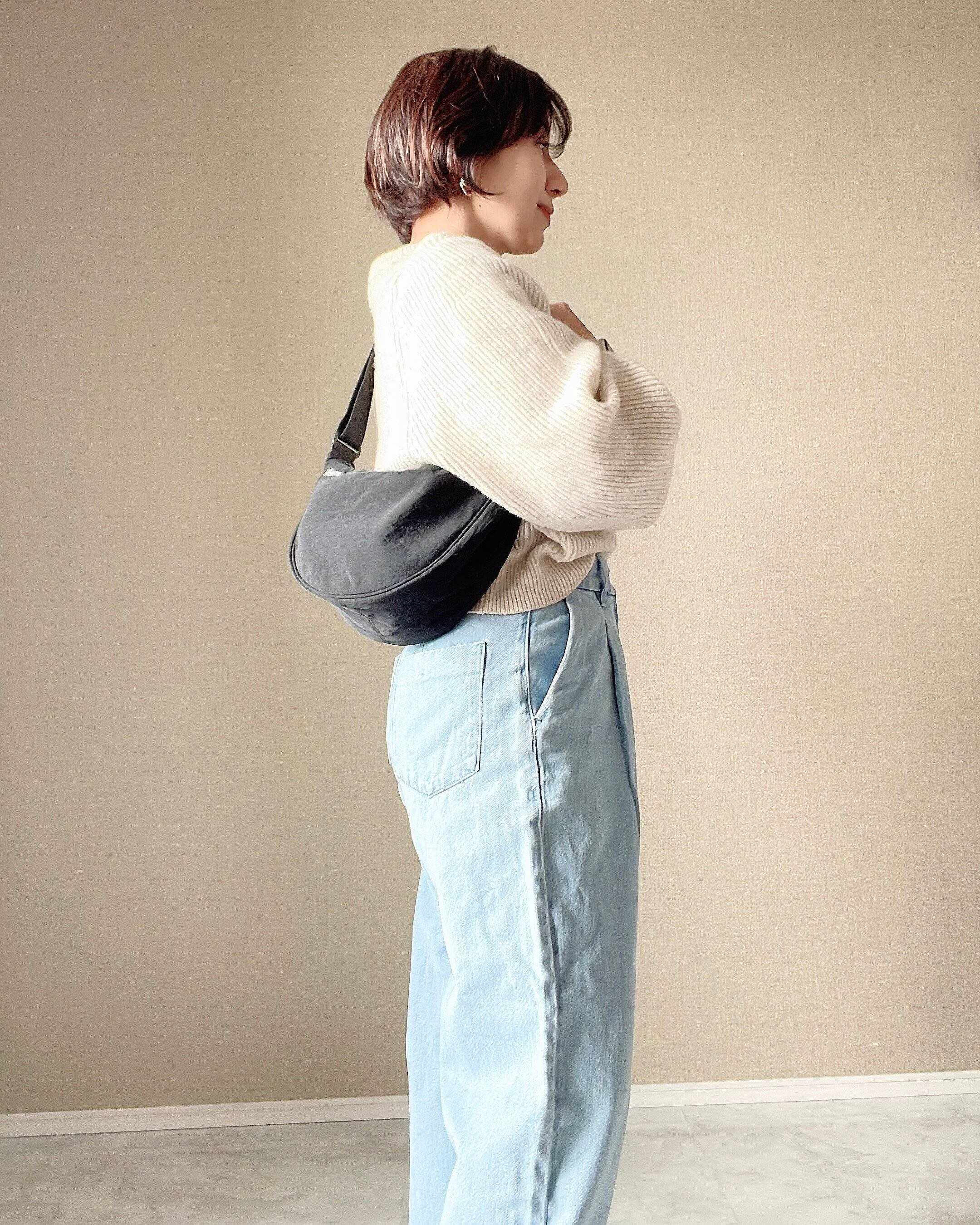 ドレープデニムタックパンツ