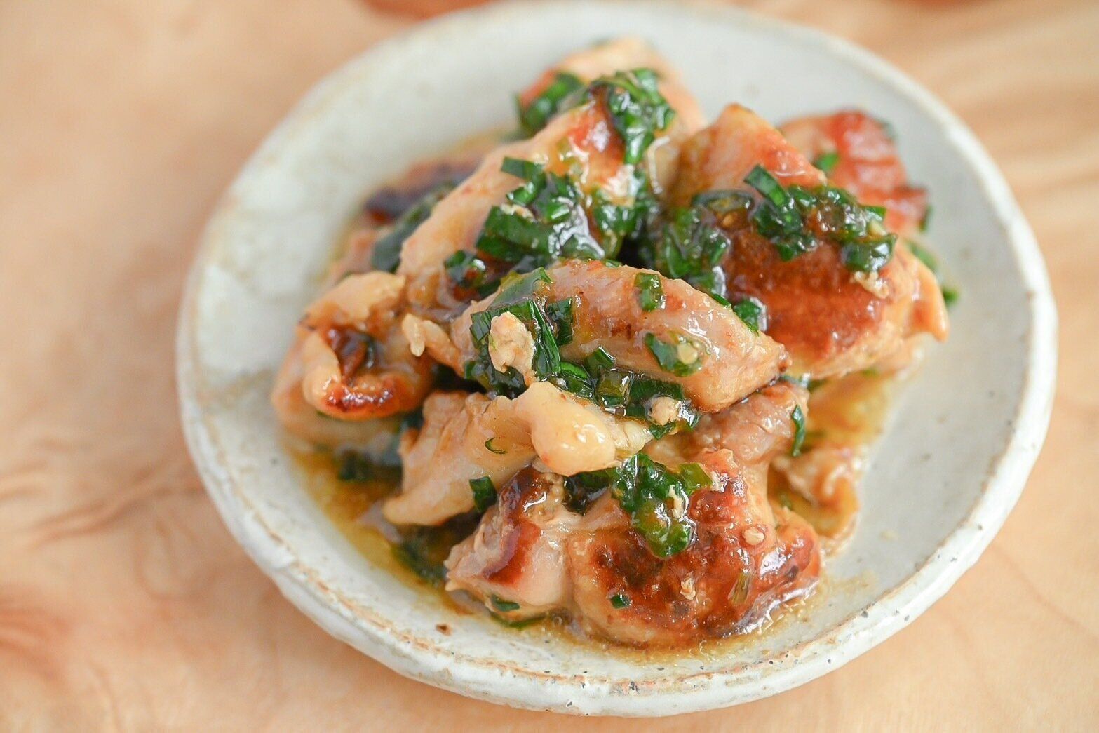 鶏もも肉のねぎだく和え