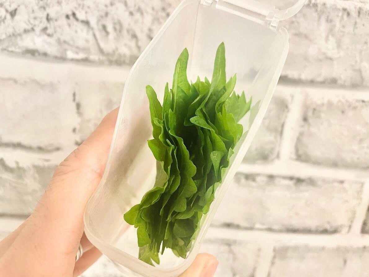 約10枚の大葉が入る