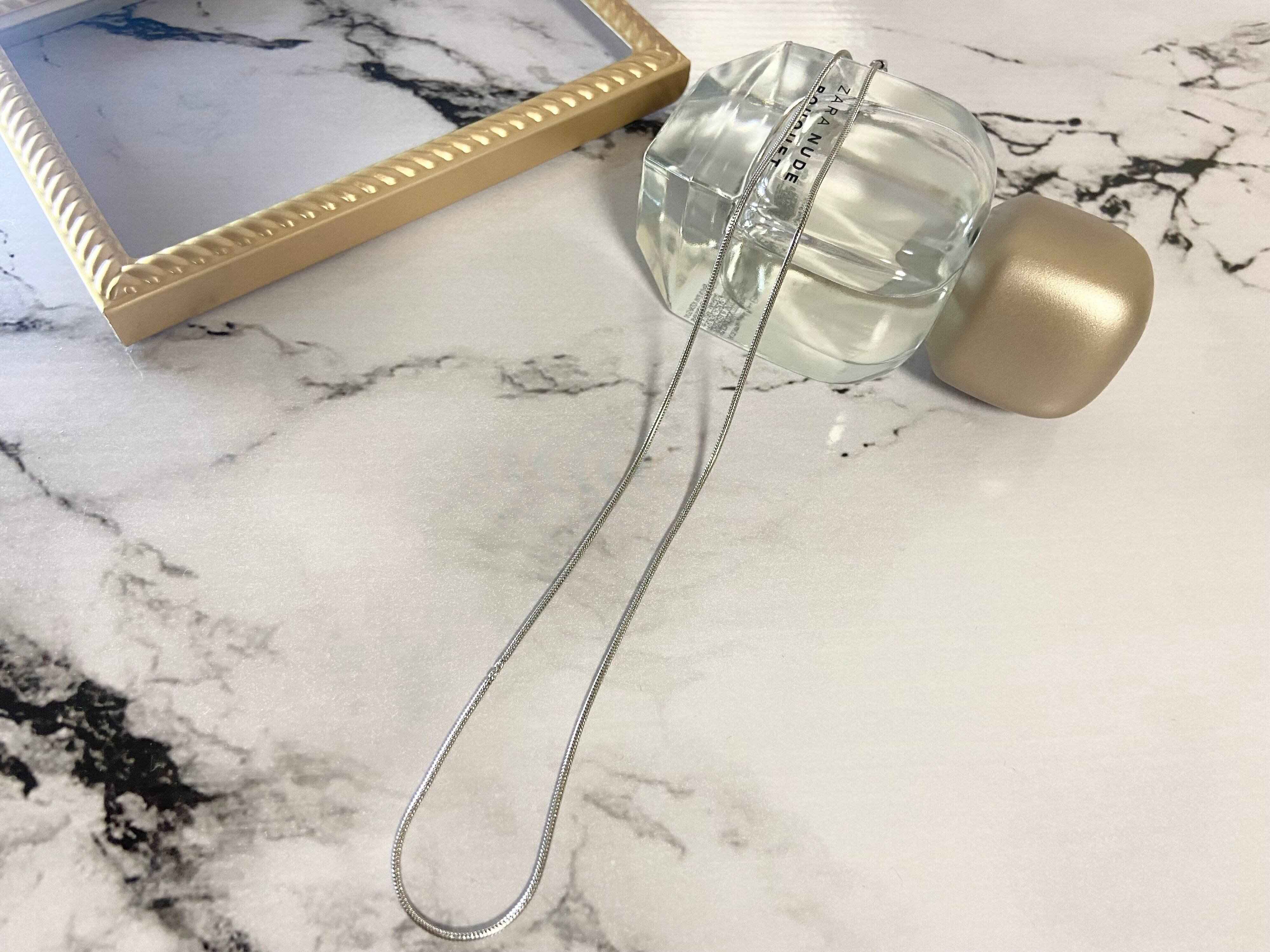 ステンレススネークチェーンショートネックレス