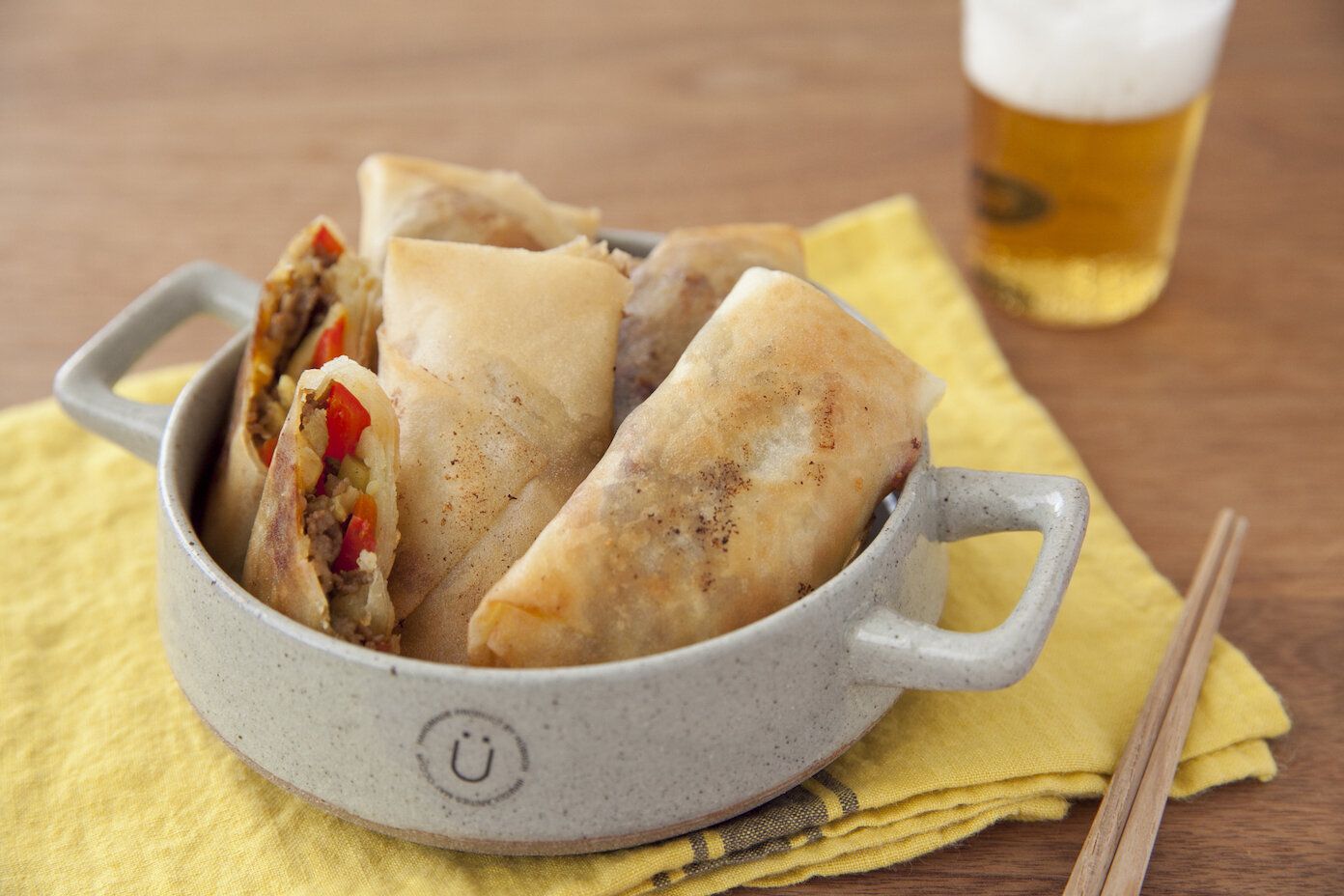 夏野菜のスパイシー春巻き