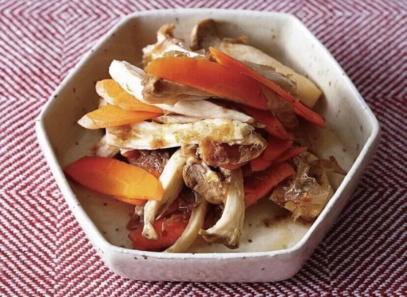 にんじんとエリンギのポン酢あえ