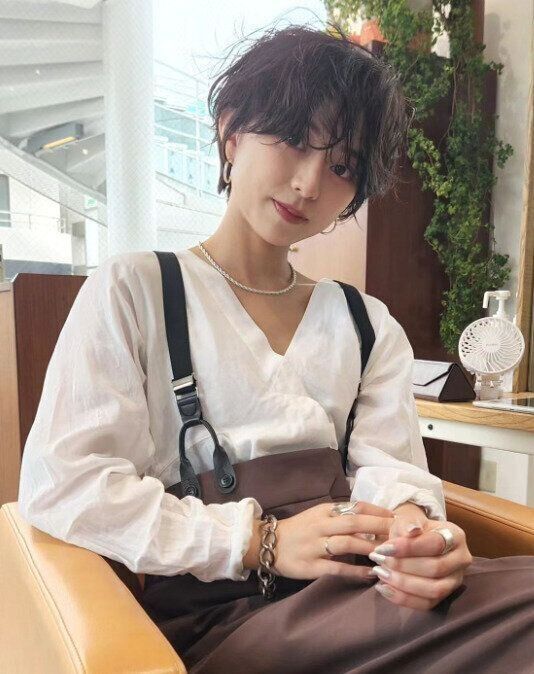 ニュアンスパーマでラフ感を！マッシュショート