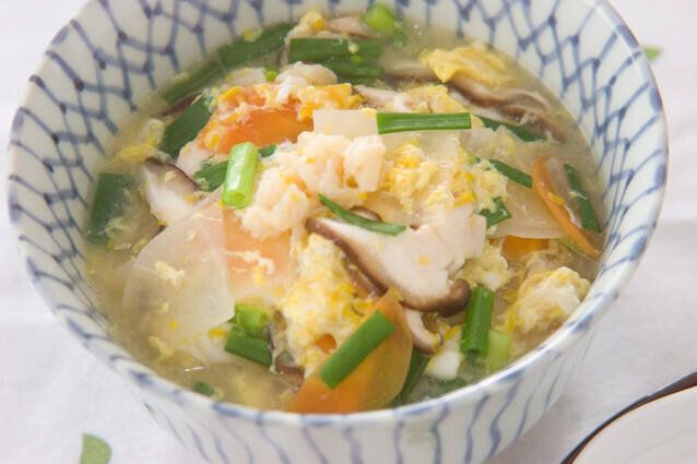 ホタテと卵の汁ご飯