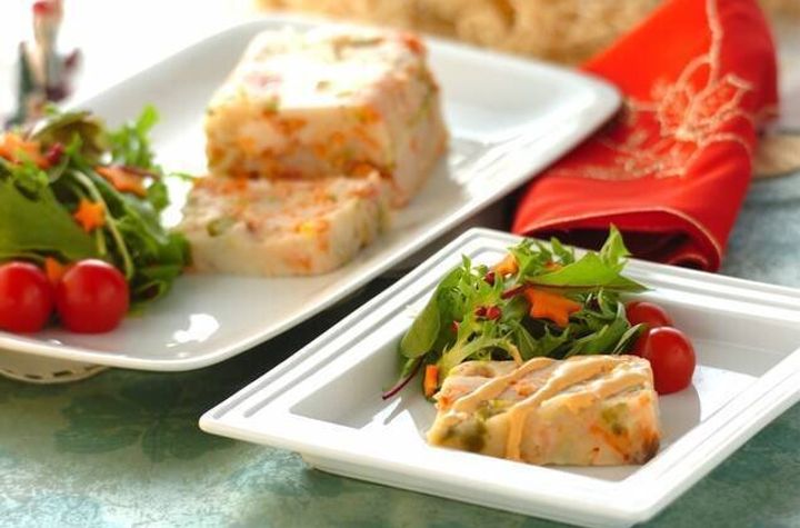 海の幸とピスタチオのテリーヌ