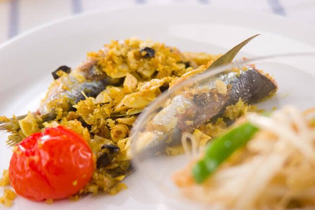 イワシのパン粉焼き