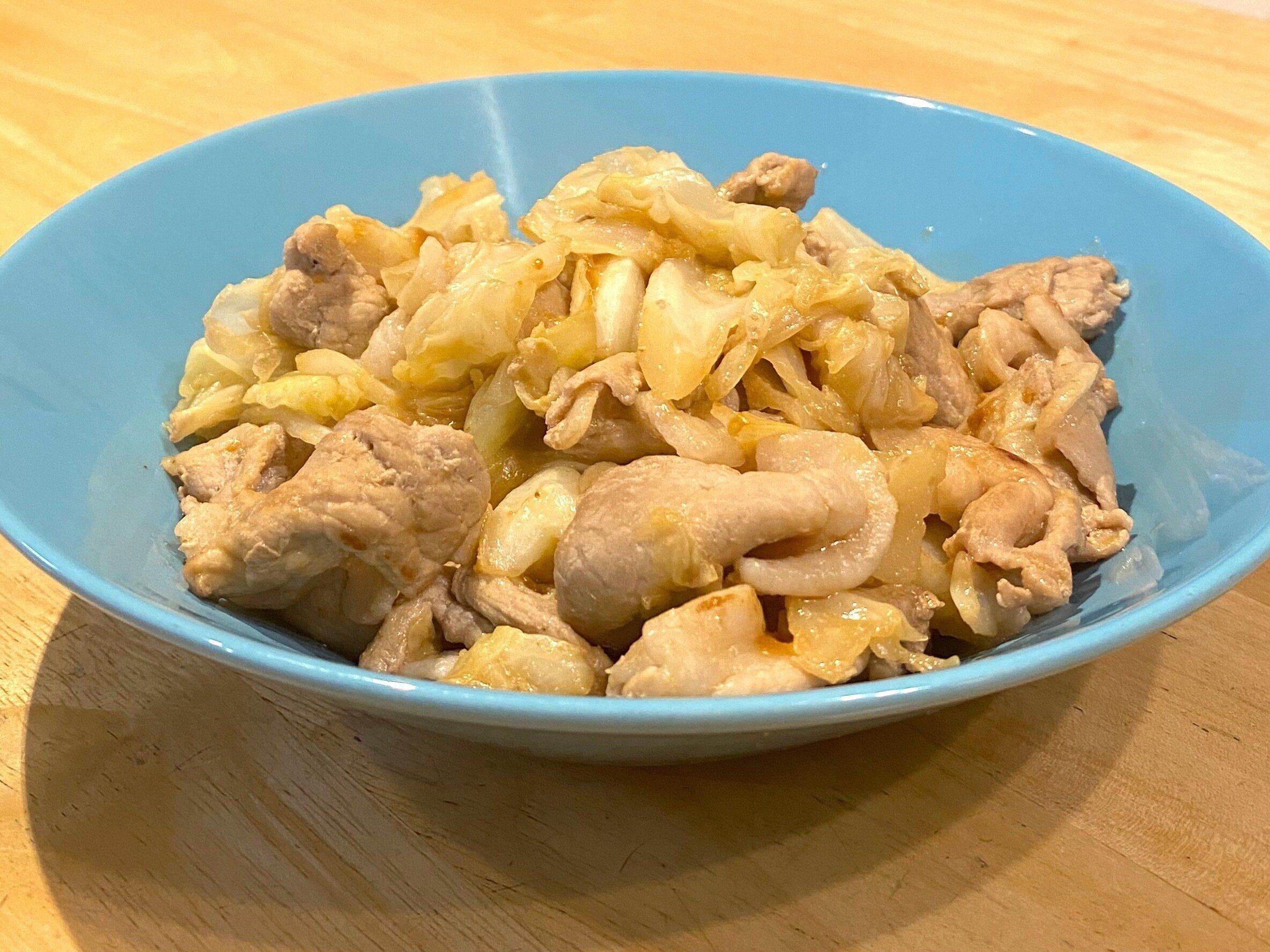 赤味噌パウダーでつくった野菜炒め