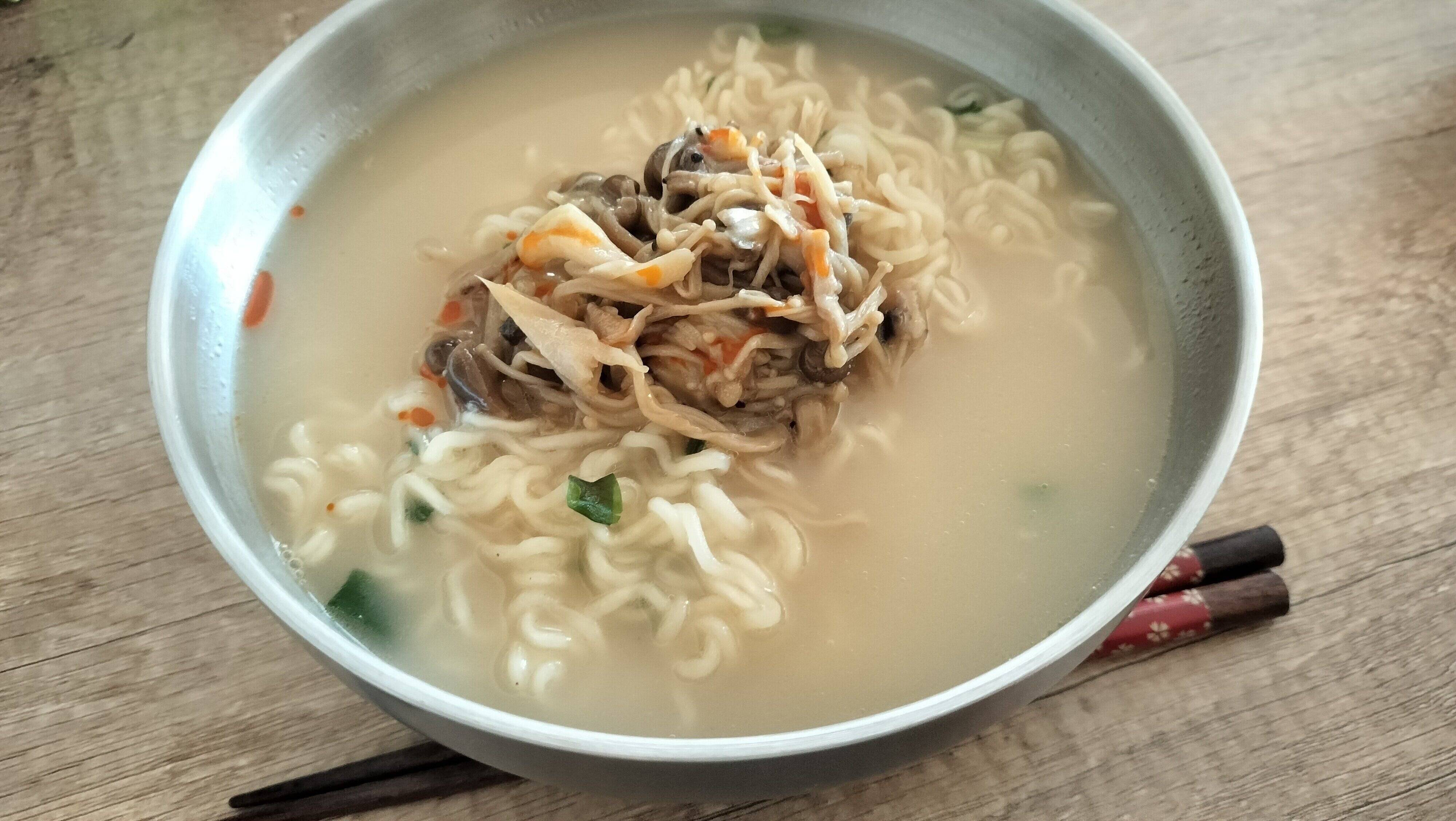 きのこラー油ラーメン