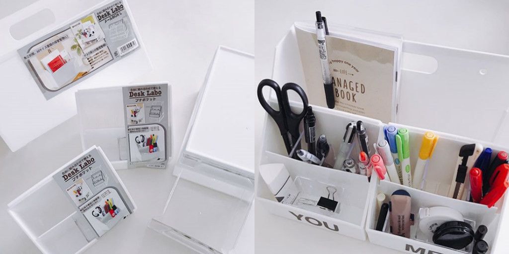 デスク周りをすっきり収納 セリアの Desklabo が超優秀 サンキュ