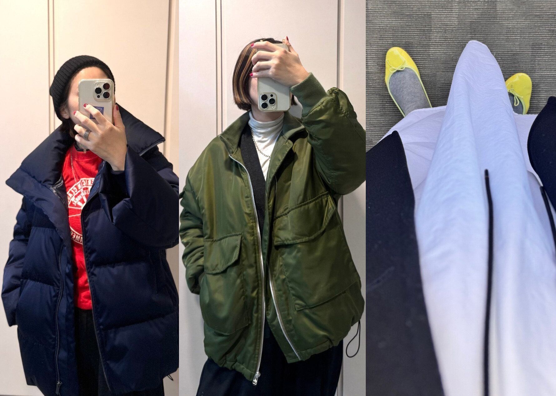 ダウンとブルゾンとコート