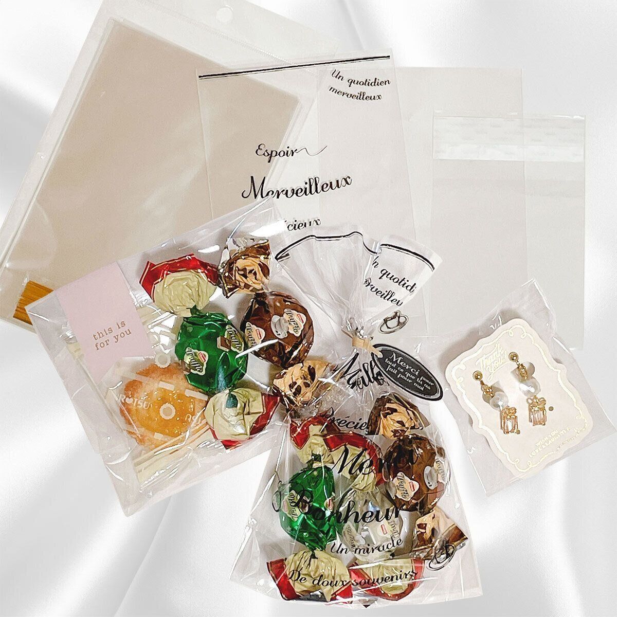 透明の袋・OPP袋で中身を見せる