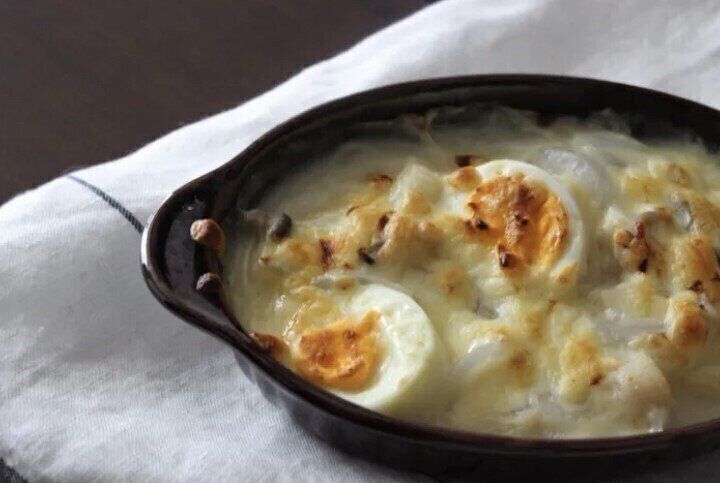 ゆでたまごが主役のゆでたまグラタン