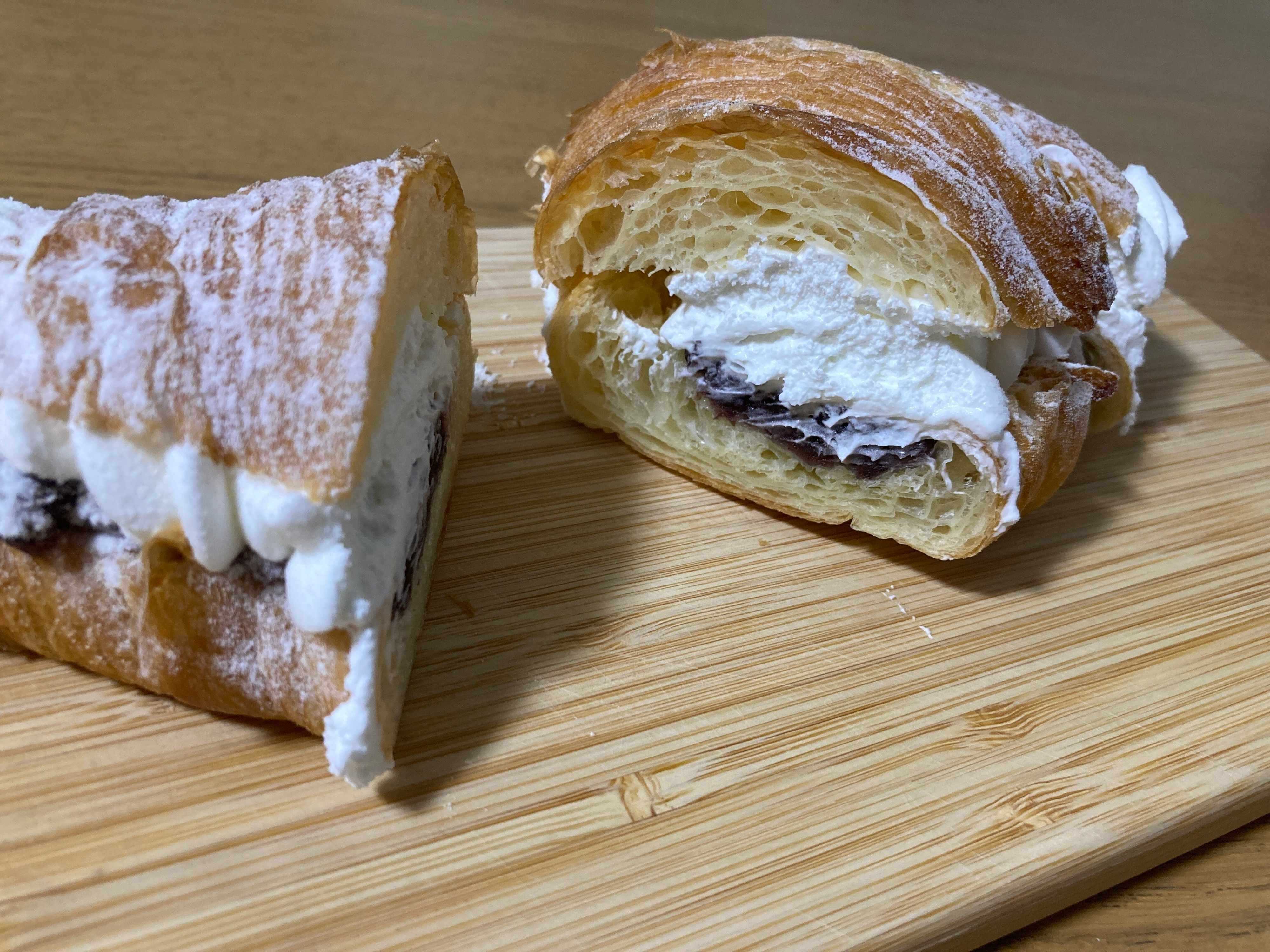 アンコズンダクロワッサンの断面