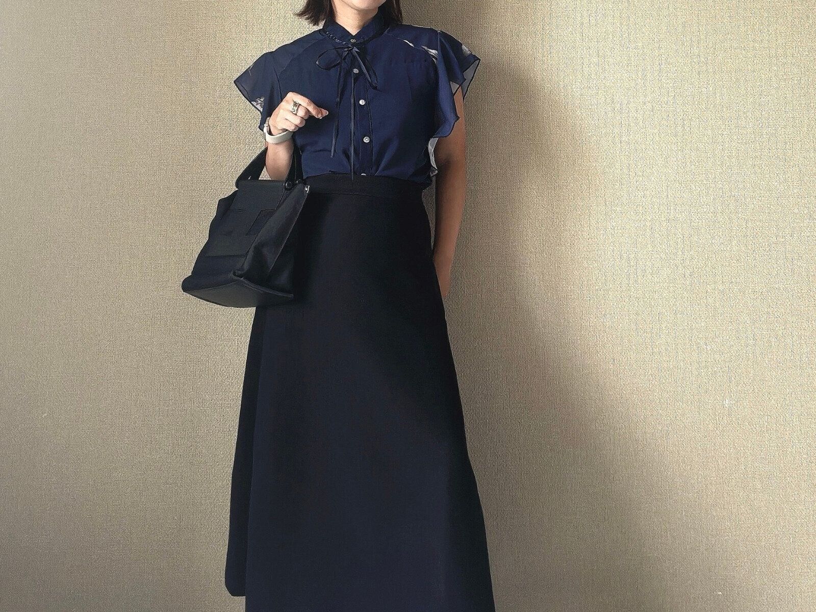 ウォッシャブルミラノリブフレアスカート