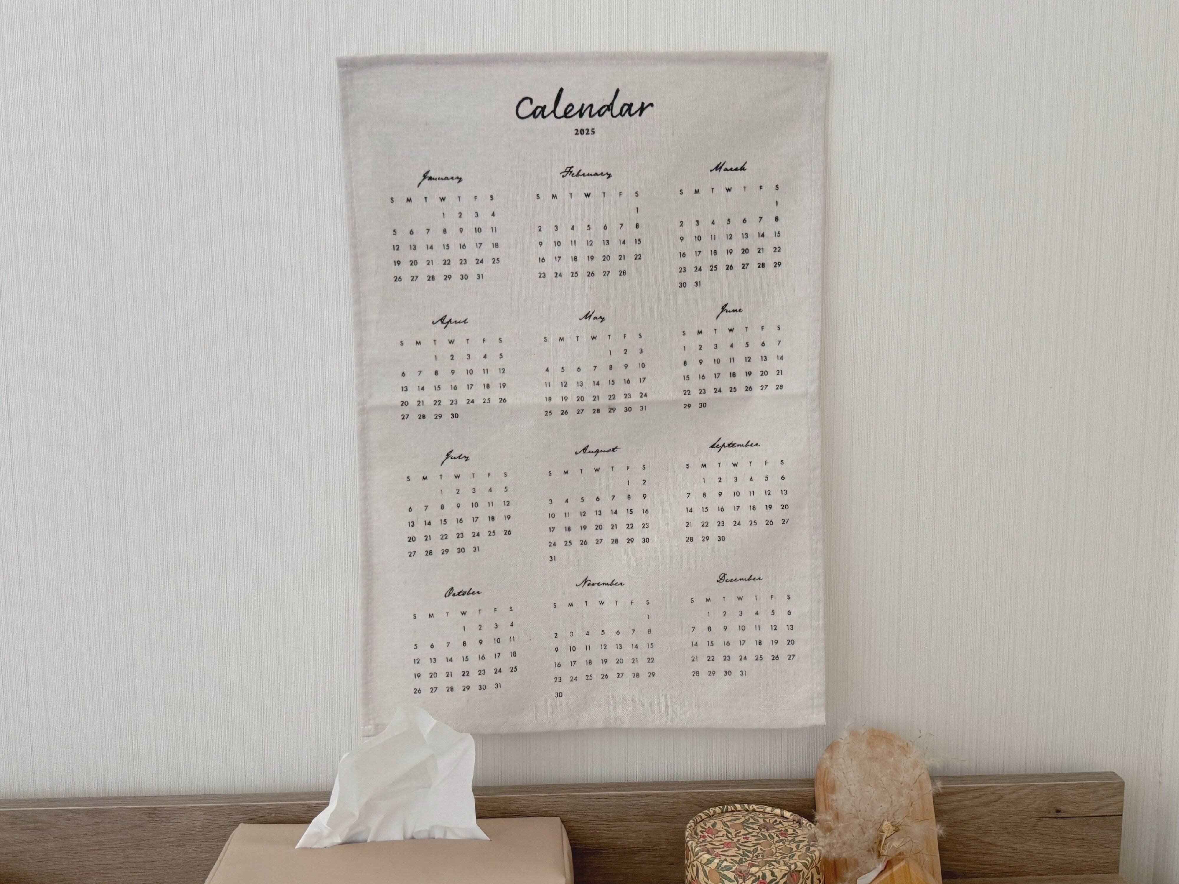 3．B3 ファブリックカレンダー