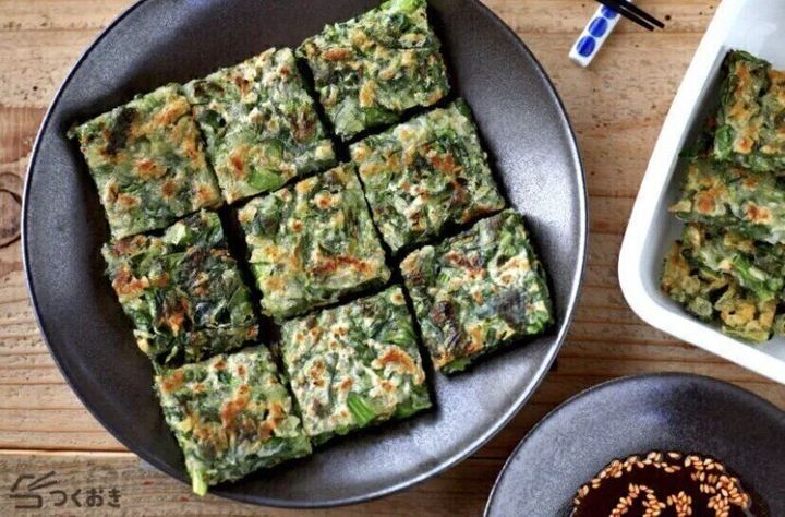 小松菜としらすのチヂミ