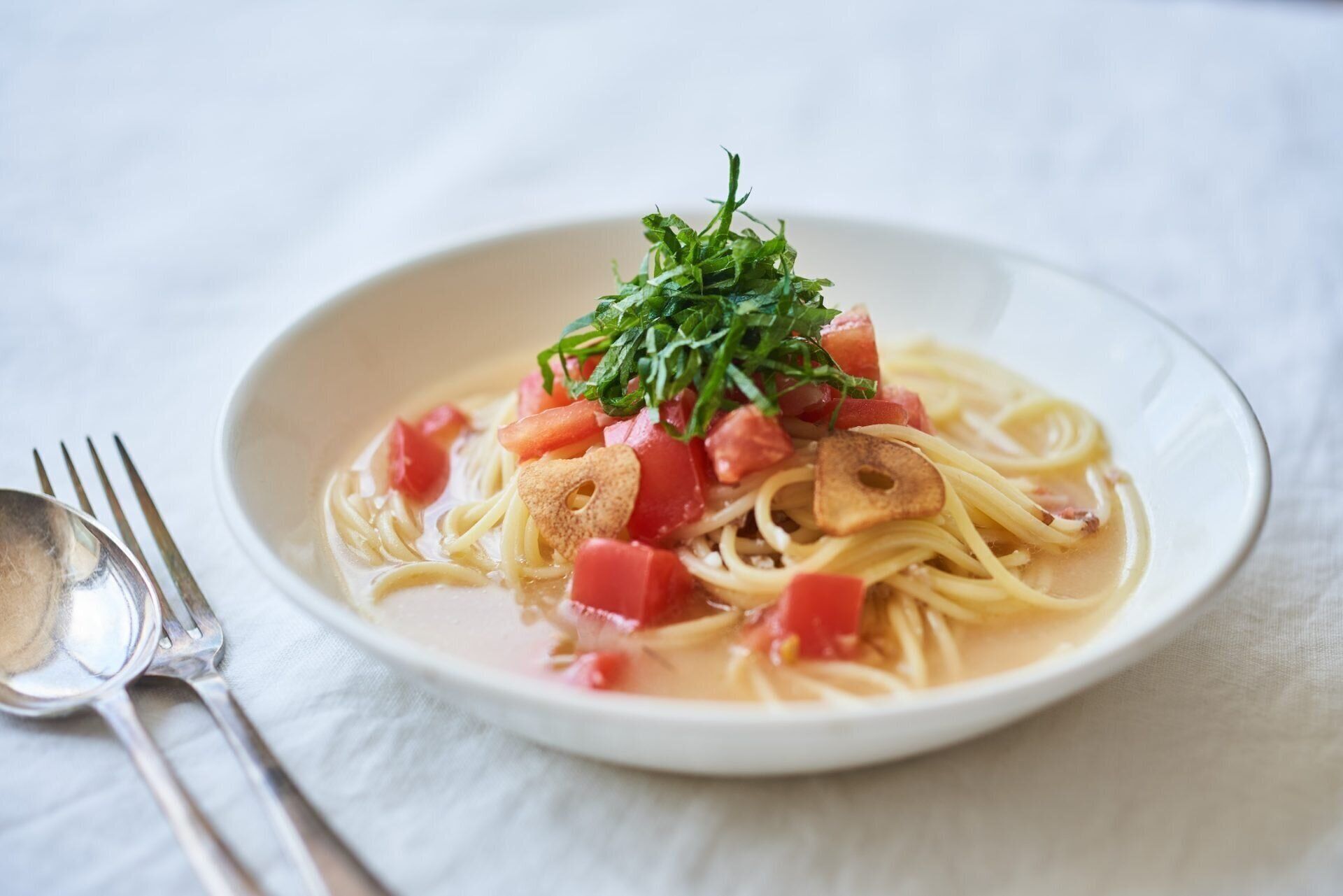 フライパンひとつ！トマトのだしパスタ