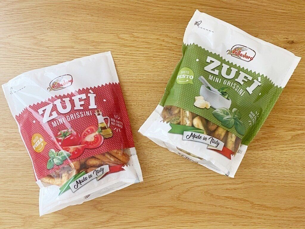 バレドーロ ズフィ ミニグリッシーニ(トマト)　バレドーロ ズフィ ミニグリッシーニ(バジル)