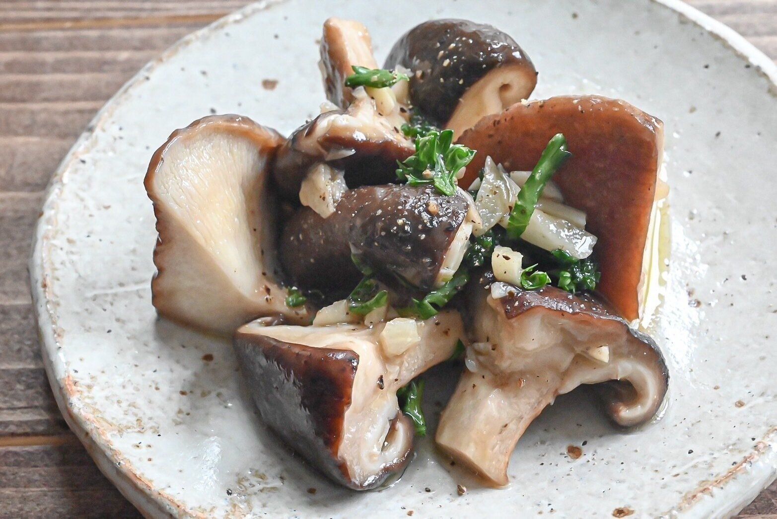 しいたけのレモン炒め