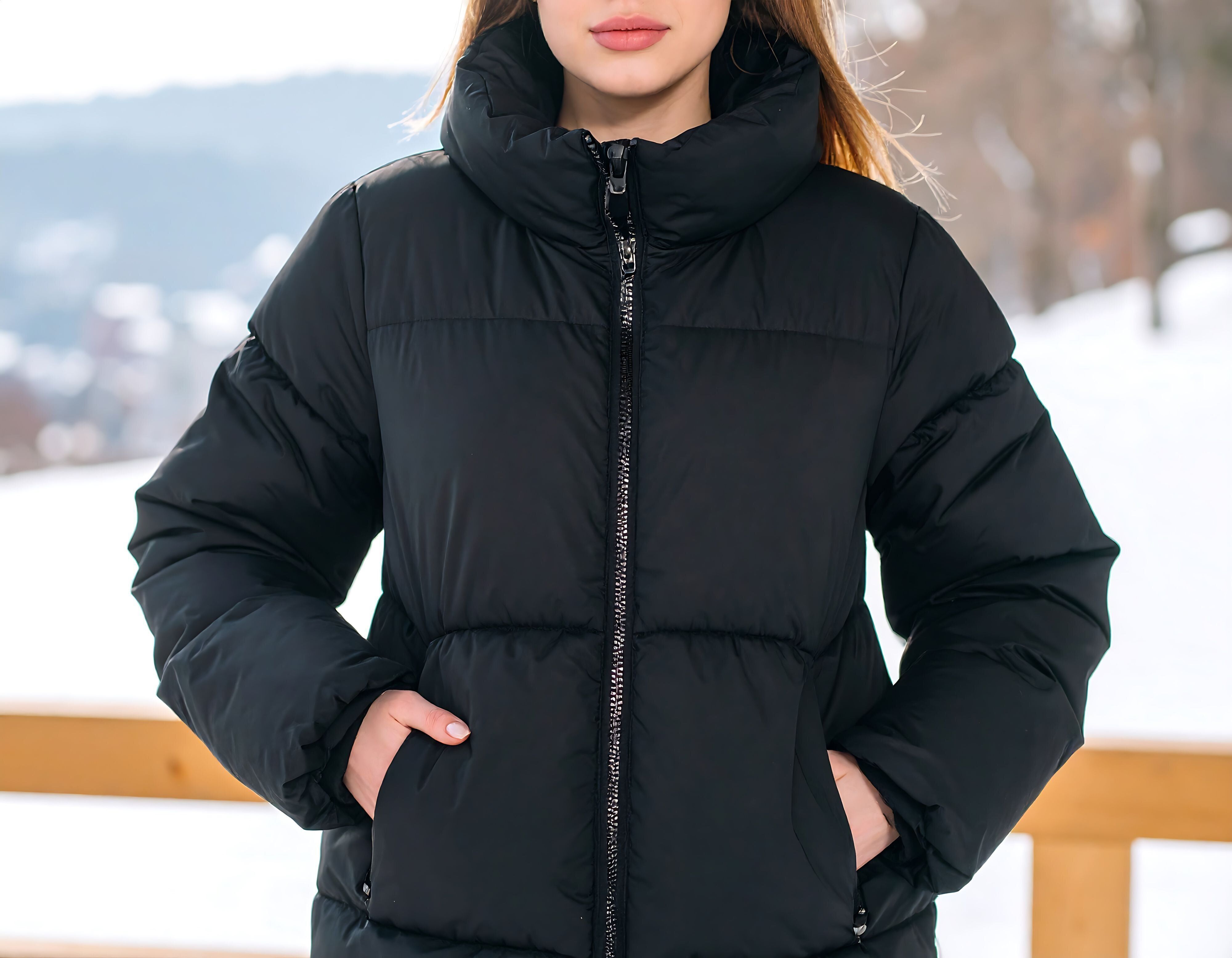 黒ダウンジャケット